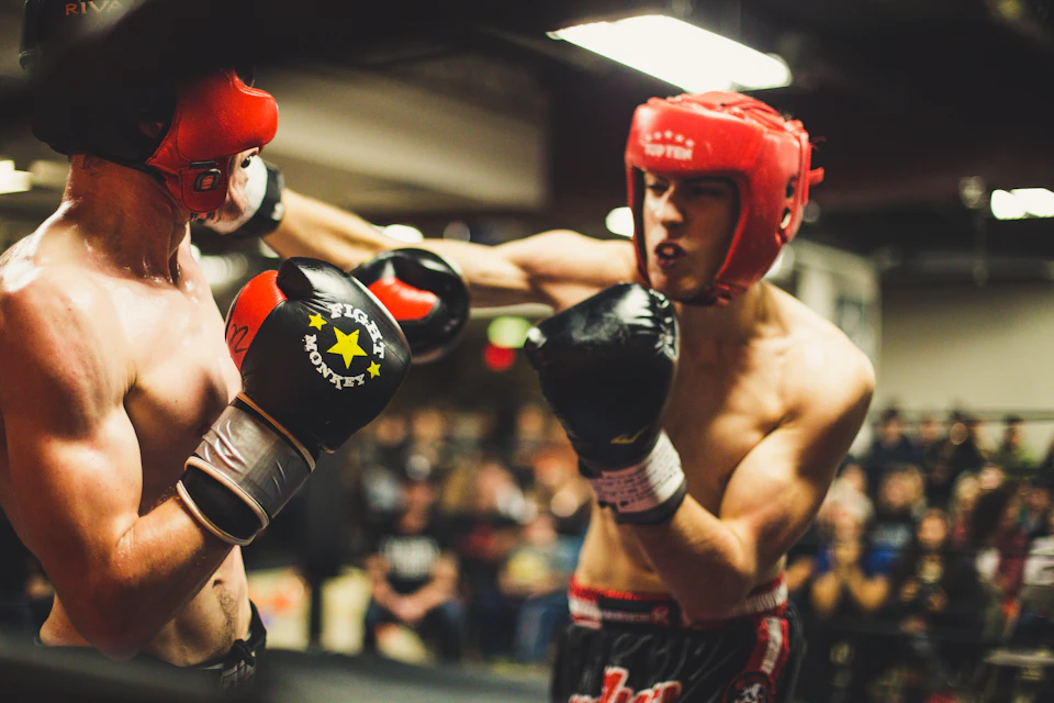 Two man playing boxing