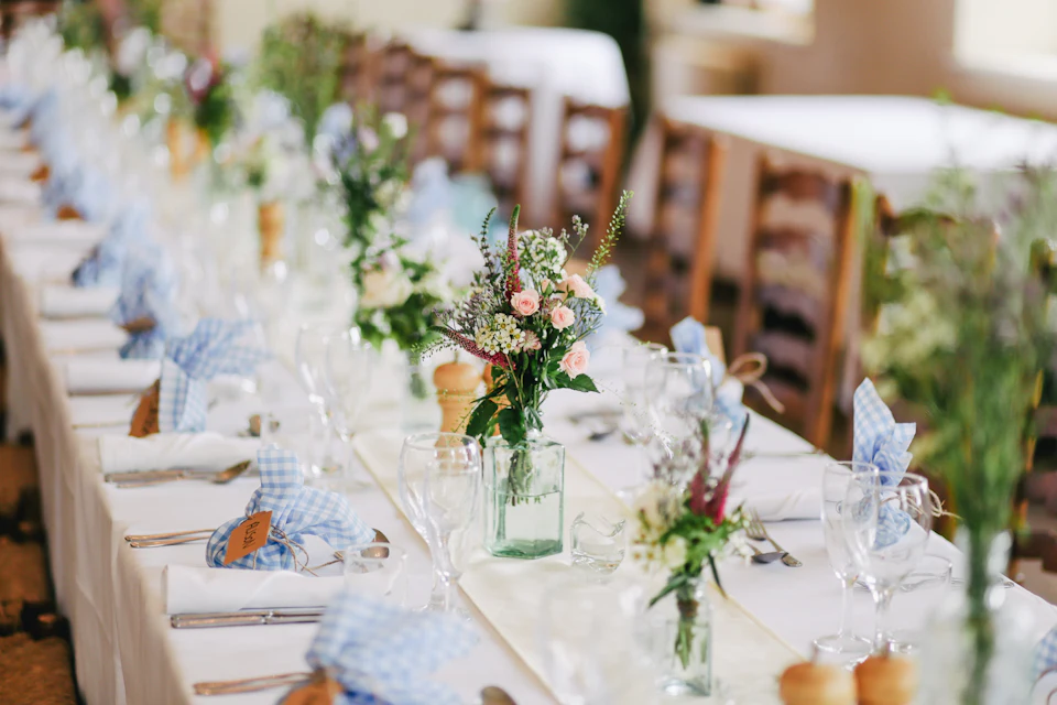 Clear wine glass lot on table